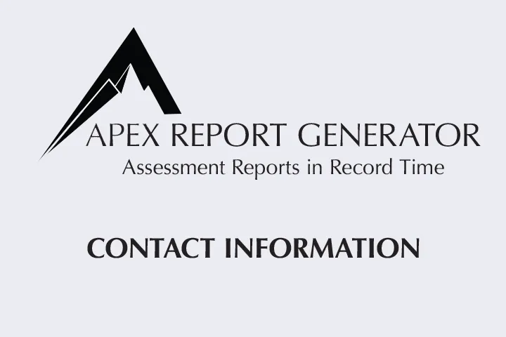 APEX Report Generator-Contact Information